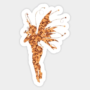 Orange Fairy Mosaic Sticker